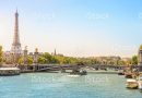 Eiffel Tower and Bridge Alexandre III over Seine River, Paris Eiffel Tower and Bridge Alexandre III over Seine River, Paris