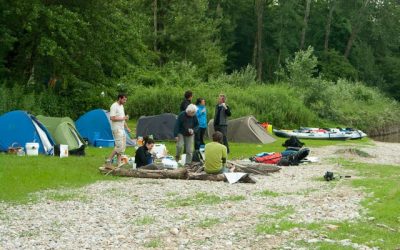 campement au loin